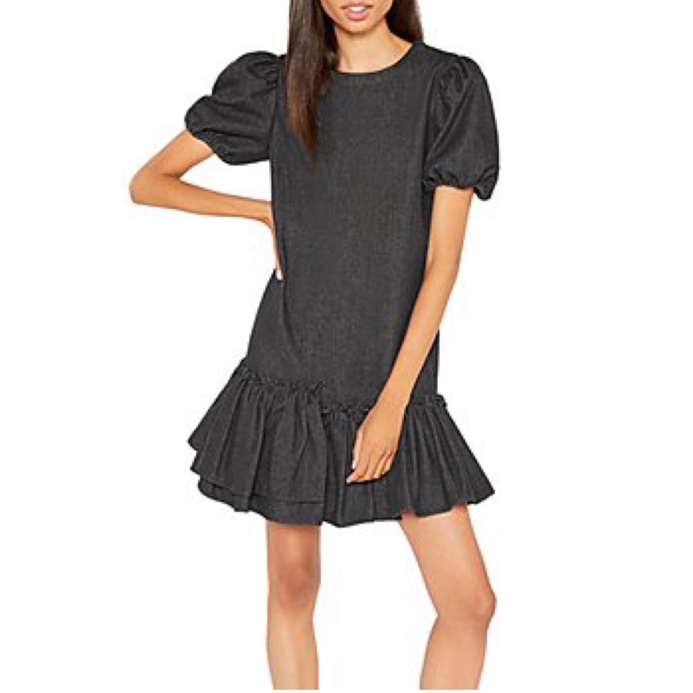 Likely Dress Lionel Ruffled Puff Sleeve Dress in Black size 6